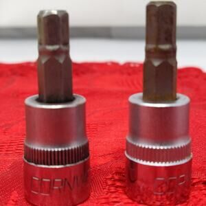 2X Cornwell 7mm Hex Bits Socket 3/8" Drive CR-V